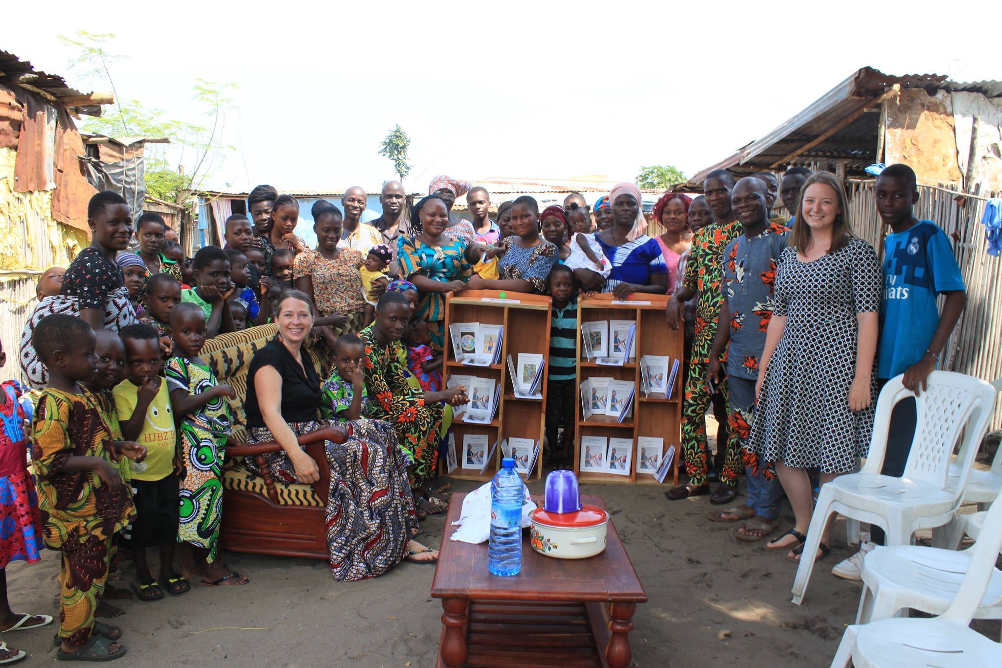 Photo showing launch of second volume of Books that Bind in Benin West Africa